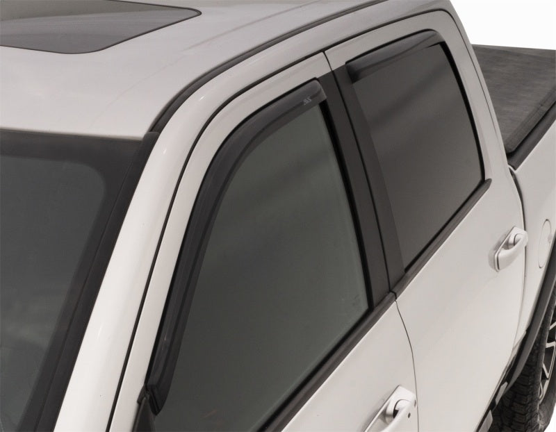 AVS 09-18 Dodge RAM 1500 Crew Cab Ventvisor In-Channel Front & Rear Window Deflectors 4pc - Smoke - Striker Modified