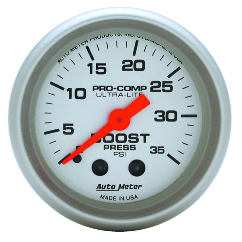 Autometer Ultra-Lite 52mm 35 PSI Mechanical  Boost Gauge - Striker Modified