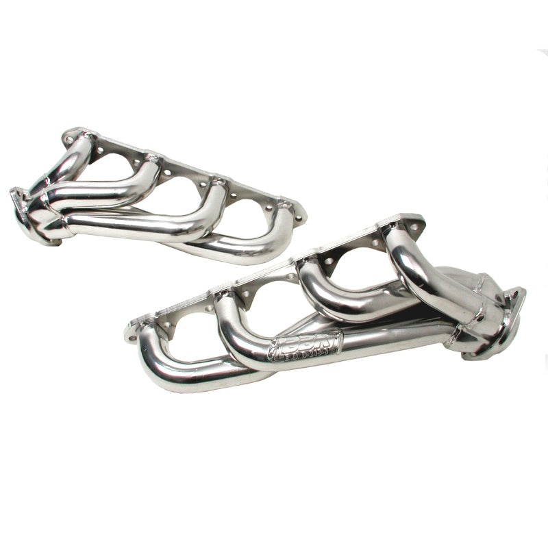 BBK 79-93 Mustang 5.0 Shorty Unequal Length Exhaust Headers - 1-5/8 Silver Ceramic - Striker Modified