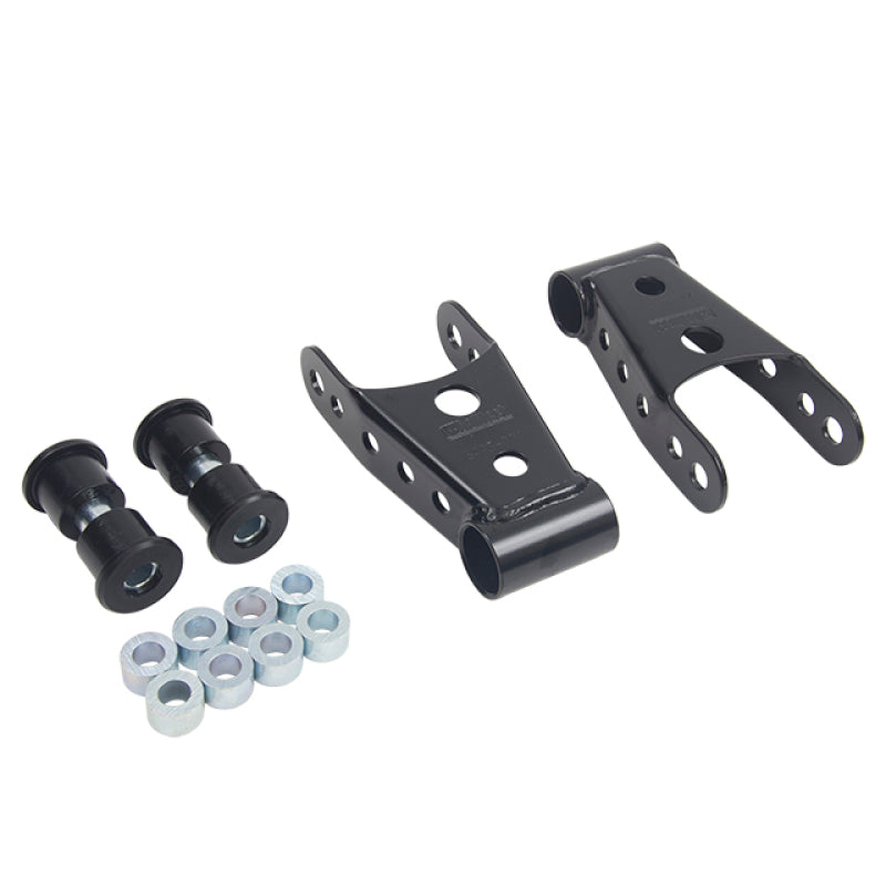 Belltech SHACKLE KIT 15-16 Ford F150 (All Cabs Short Bed Only) 4WD 1in / 2in Rear Drop - Striker Modified