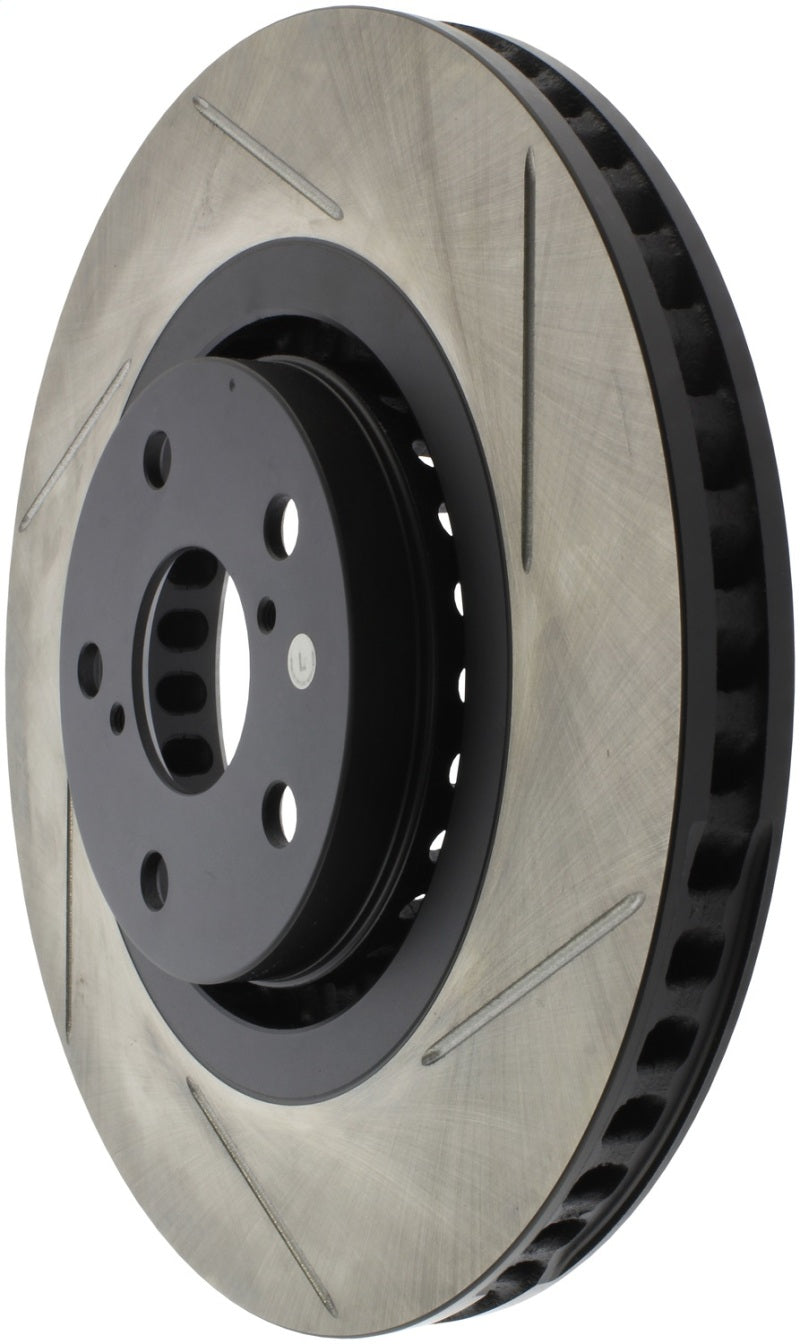 StopTech Power Slot 06 Lexus GS430 / 07-08 Lexus GS350/GS450H / 06-10 IS350 Slotted Left Front Roto - Striker Modified