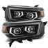 AlphaRex 10-13 Toyota 4Runner PRO-Series Projector Headlights Plank Style Black w/Seq Signal/DRL - Striker Modified