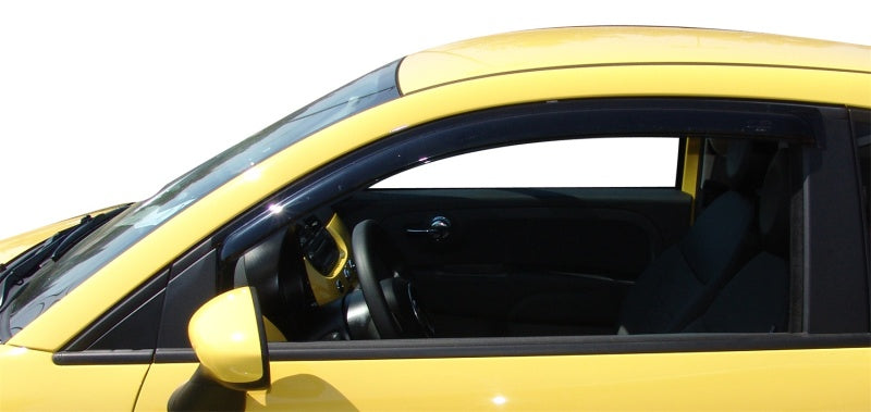 AVS 11-17 Fiat 500 Ventvisor Outside Mount Window Deflectors 2pc - Smoke - Striker Modified