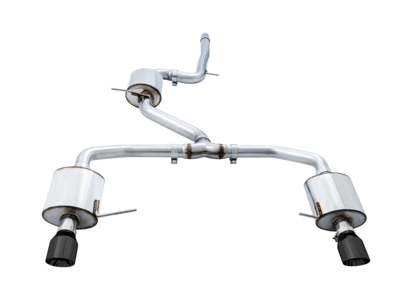 AWE Tuning 18-21 Volkswagen Jetta GLI Mk7 Touring Exhaust - Diamond Black Tips (Fits High-Flow DP) - Striker Modified