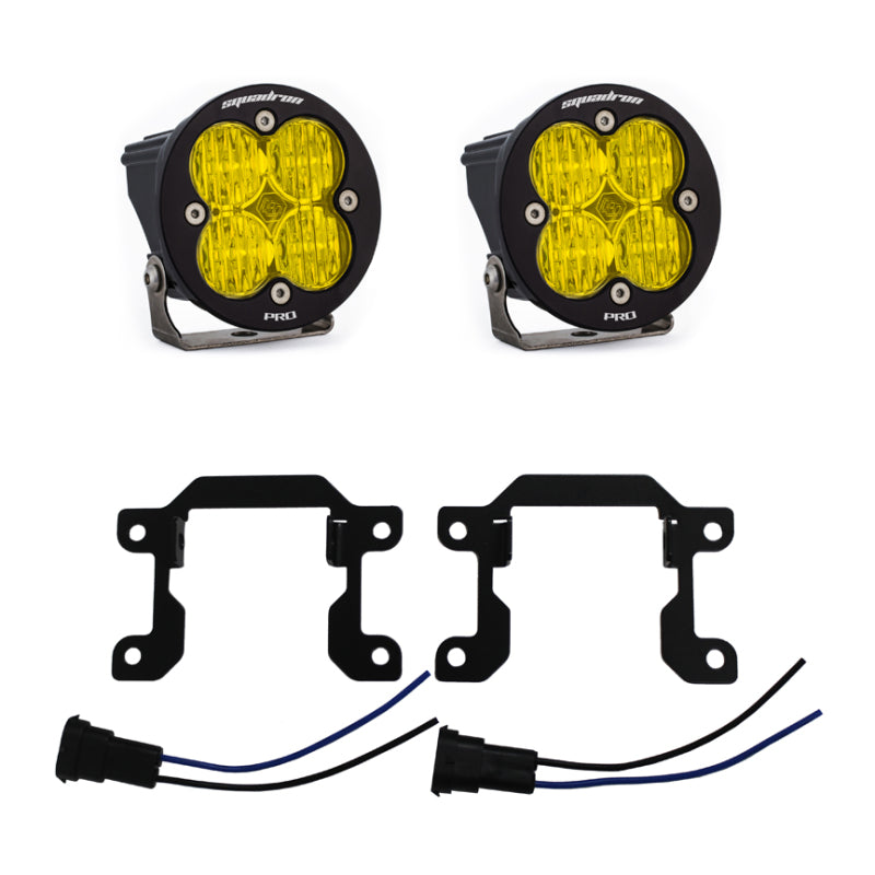Baja Designs 2019+ Ram 2500/3500 Big Horn Sports Fog Pocket Kit W/C - Amber - Striker Modified