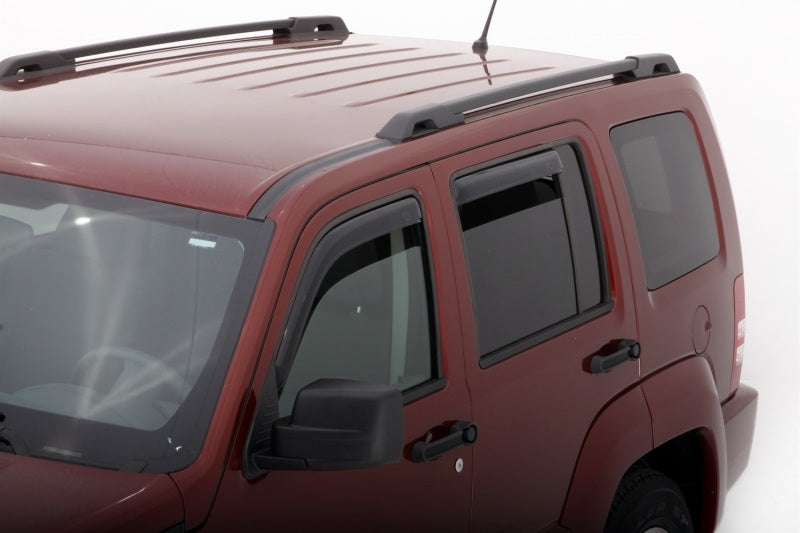 AVS 08-14 Jeep Liberty Ventvisor In-Channel Front & Rear Window Deflectors 4pc - Smoke - Striker Modified