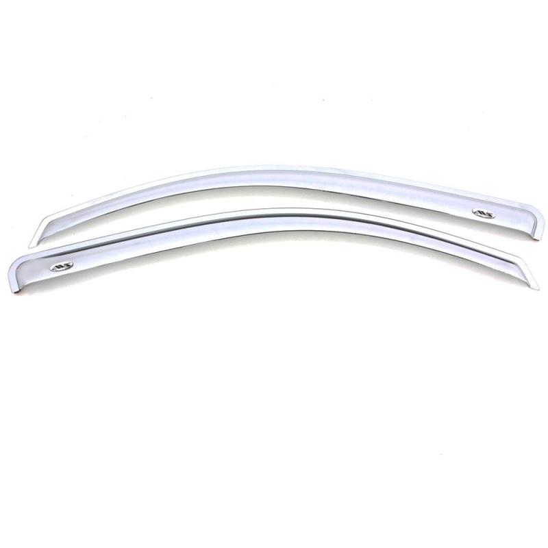 AVS 99-07 Chevy Silverado 1500 Standard Cab Outside Mount Front Window Ventvisor 2pc - Chrome - Striker Modified
