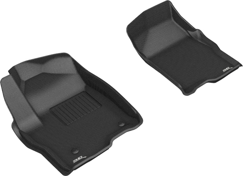 3D MAXpider 2019-2020 GMC/Chevrolet Sierra 1500/Silverado 1500 Kagu 1st Row Floormat - Black - Striker Modified