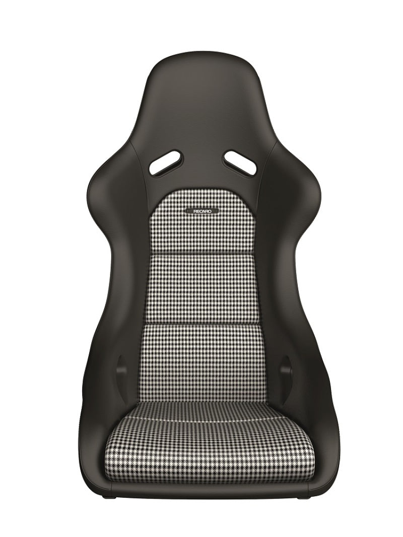 Recaro Classic Pole Position ABE Seat - Black Leather/Pepita Fabric - Striker Modified