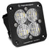 Baja Designs Squadron Sport Black Wide Cornering Pattern Flush Mount LED Light Pod - Clear - Striker Modified