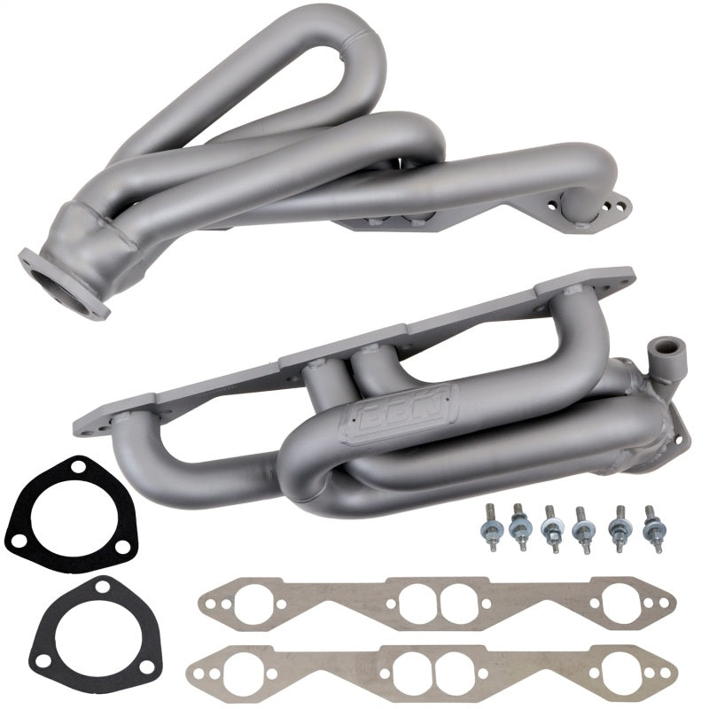 BBK 96-98 GM Truck SUV 5.0 5.7 Shorty Tuned Length Exhaust Headers - 1-5/8 Titanium Ceramic - Striker Modified