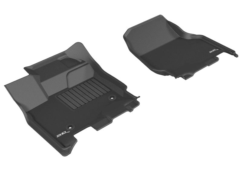 3D MAXpider 2015-2020 Ford F-150 Sprcab/Sprcrew Kagu 1st Row Floormat - Black - Striker Modified