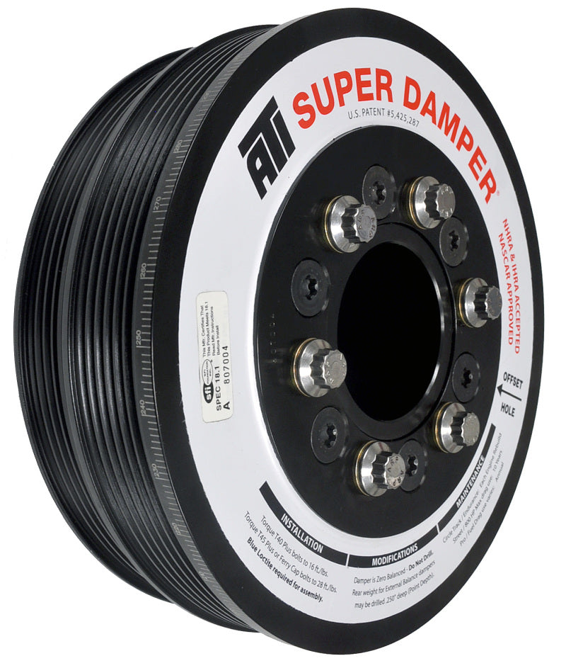 ATI Damper - 7.425in - Steel LW - 6/4 Grv - LS1/LS2 - F & V Body - 6 Bolt - 3 Ring - Striker Modified