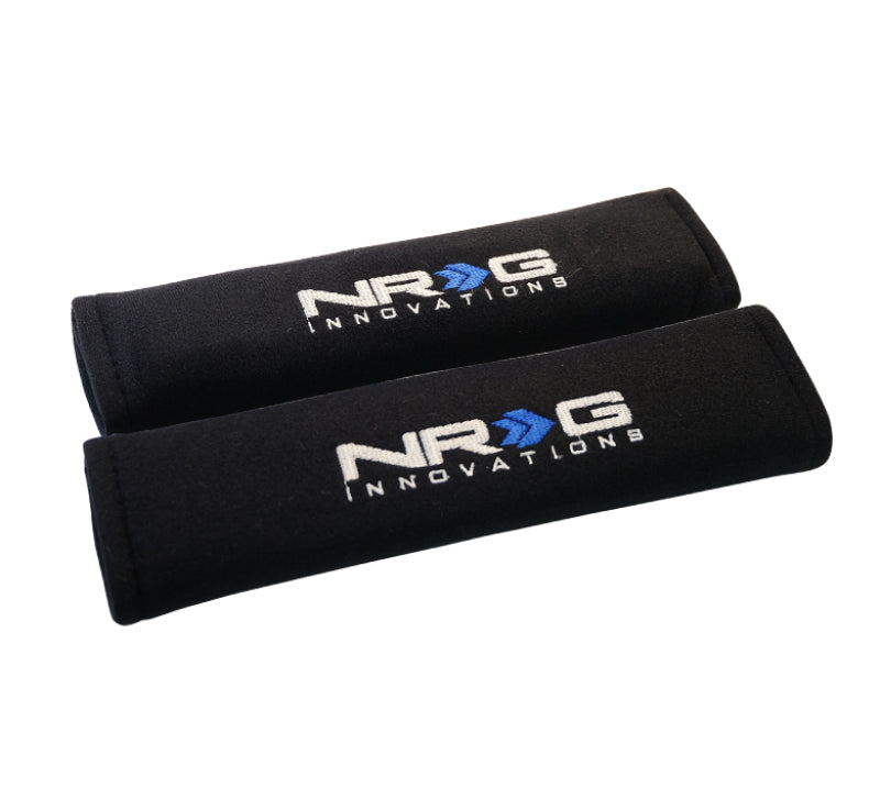 NRG Seat Belt Pads 2.7in. W x 11in. L (Black) Short - 2pc - Striker Modified