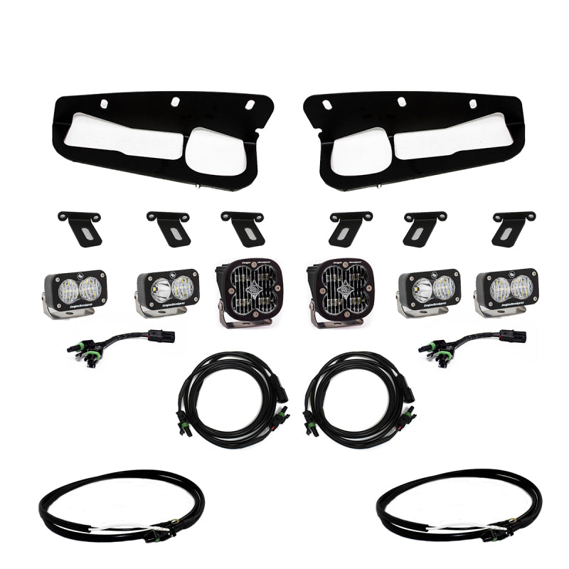 Baja Designs 2021+ Ford Bronco Clear SAE Fog Pocket Kit w/Upfitter - Striker Modified