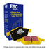 EBC 15+ Ford Mustang 2.3 Turbo Yellowstuff Rear Brake Pads - Striker Modified