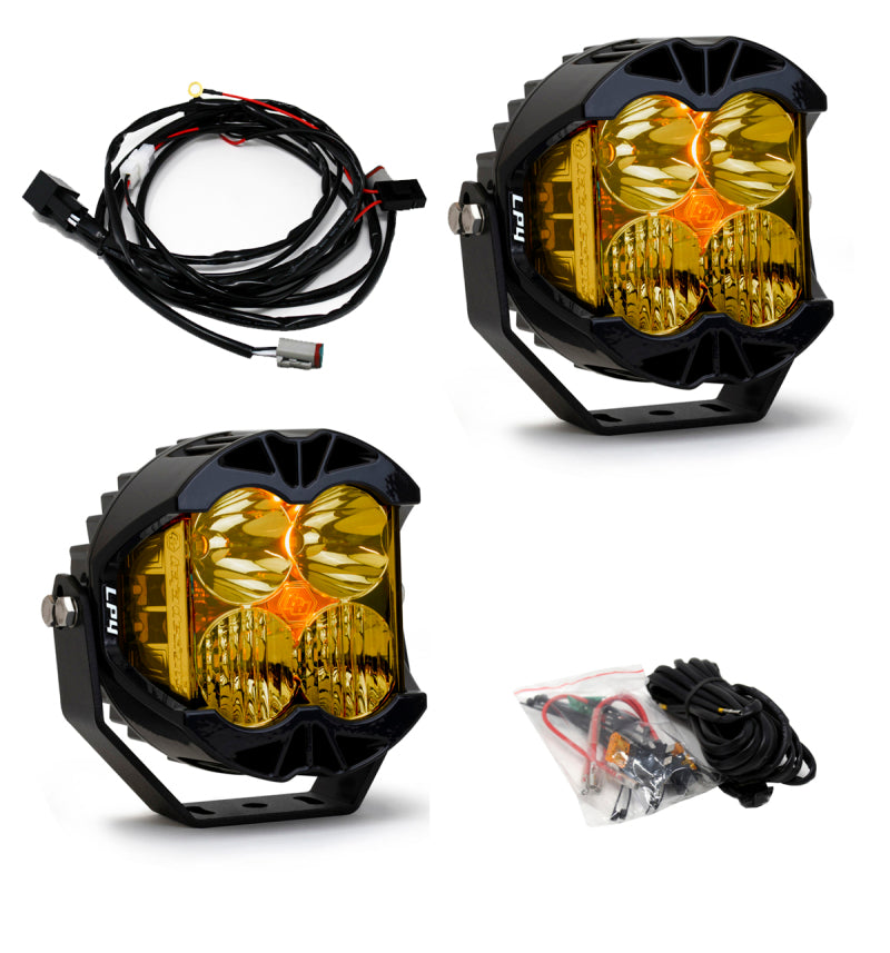 Baja Designs LP4 Pro Driving/Combo LED - Amber (Pair) - Striker Modified