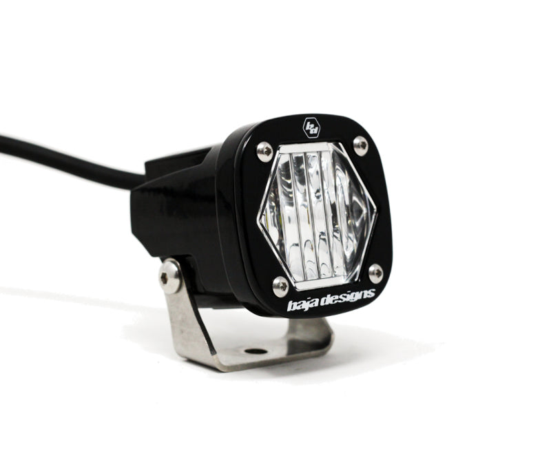 Baja Designs S1 Wide Cornering LED Light w/ Mounting Bracket Single - Striker Modified