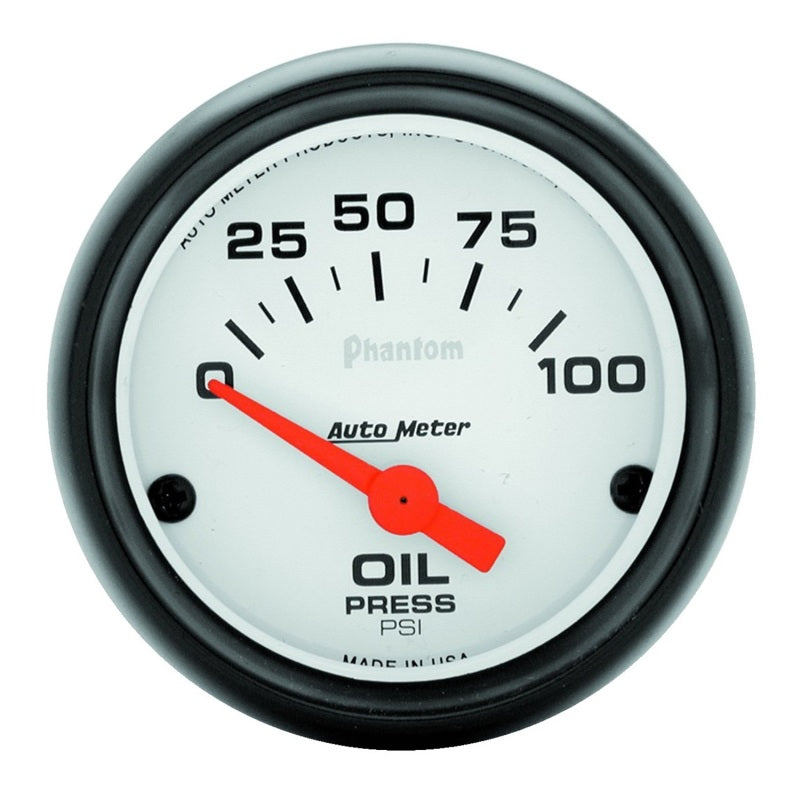 Autometer Phantom 52mm 0-100 PSI Electric Oil Pressure Gauge - Striker Modified
