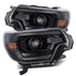 AlphaRex 12-15 Toyota Tacoma PRO-Series Projector Headlights Plank Style Alpha Black w/DRL - Striker Modified