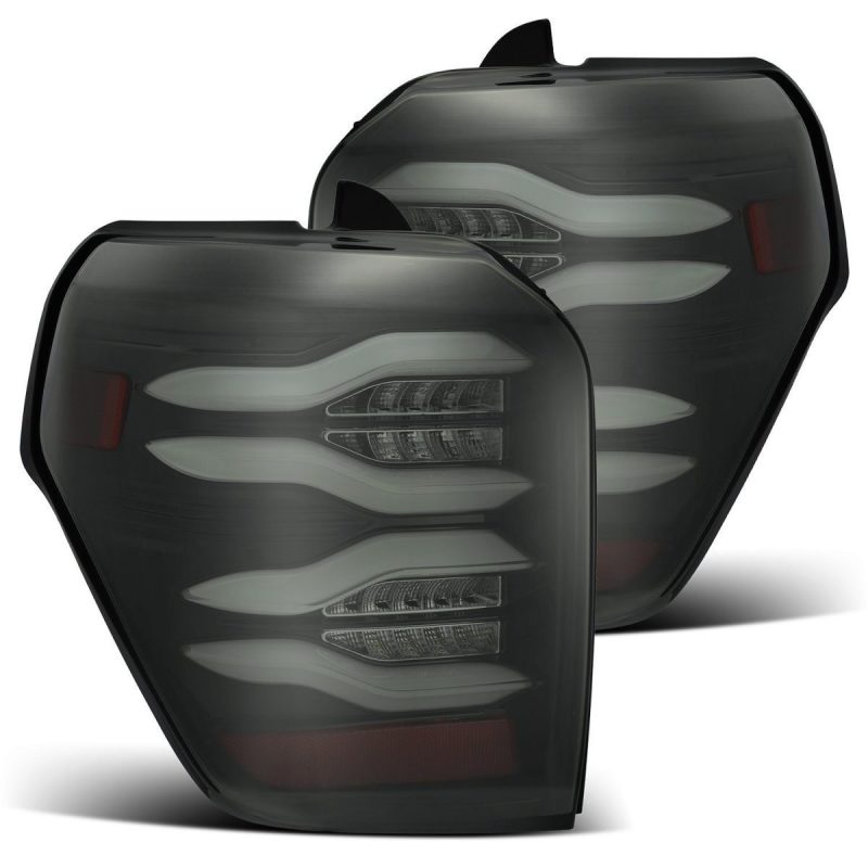 AlphaRex 10-21 Toyota 4Runner PRO-Series LED Tail Lights Jet Black - Striker Modified