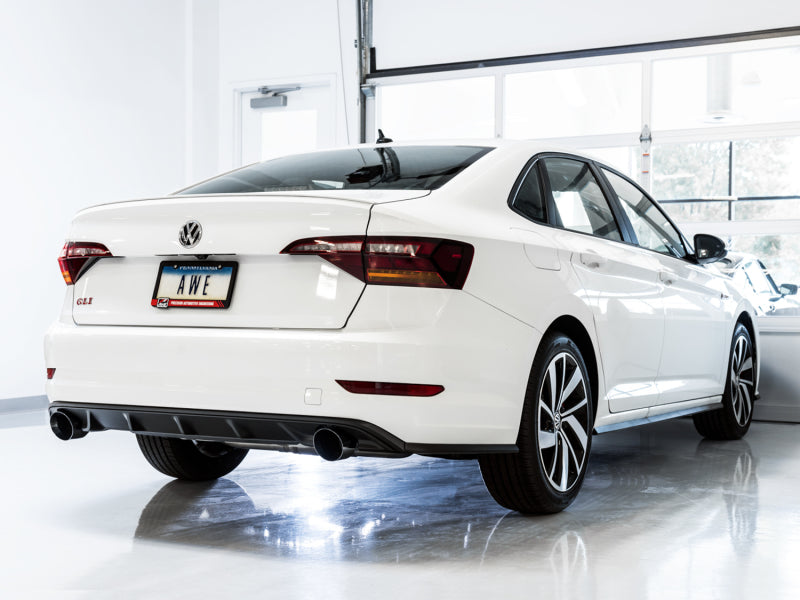 AWE Tuning 18-21 Volkswagen Jetta GLI Mk7 Touring Exhaust - Diamond Black Tips (Fits High-Flow DP) - Striker Modified