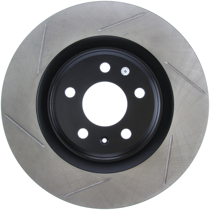 StopTech Power Slot 12-13 Audi A6 Quattro/11-12 A7 Quattro / 10-13 S4 Rear Right Slotted Rotor - Striker Modified