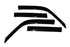 AVS 91-97 Toyota Land Cruiser Ventvisor Outside Mount Window Deflectors 4pc - Smoke - Striker Modified