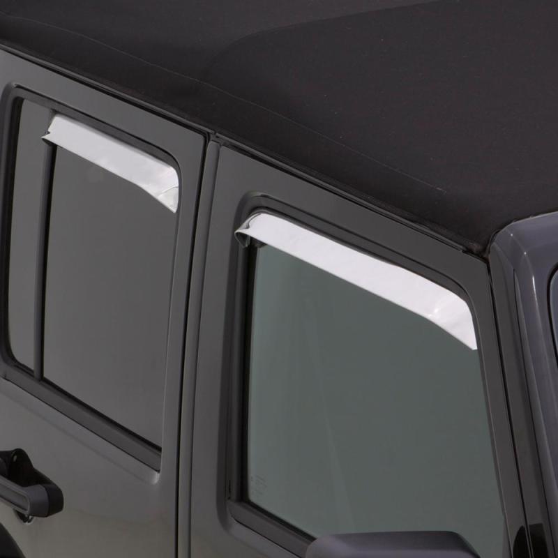 AVS 77-85 Buick Lesabre Ventshade Front & Rear Window Deflectors 4pc - Stainless - Striker Modified
