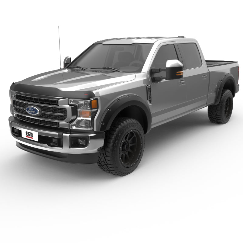 EGR 17+ Ford F-250/F-350 Superguard Hood Shield - Smoke Finish - Striker Modified