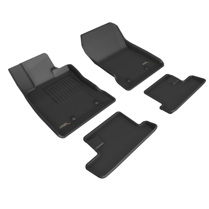 3D MAXpider 2022 Toyota GR86 Kagu 1st & 2nd Row Floor Mats - Black - Striker Modified