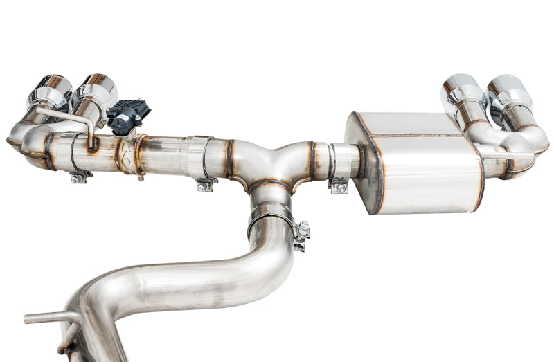 AWE Tuning Audi 8V S3 SwitchPath Exhaust w/Chrome Silver Tips 102mm - Striker Modified
