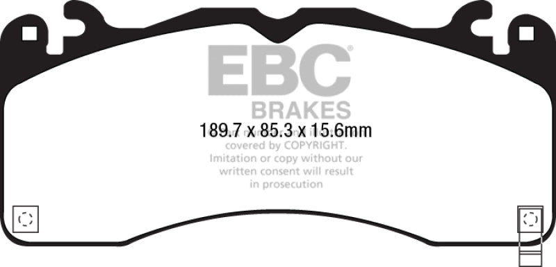 EBC 2015+ Ford Mustang (6Th Gen) 2.3L Turbo (GT Package) Bluestuff Front Brake Pads - Striker Modified