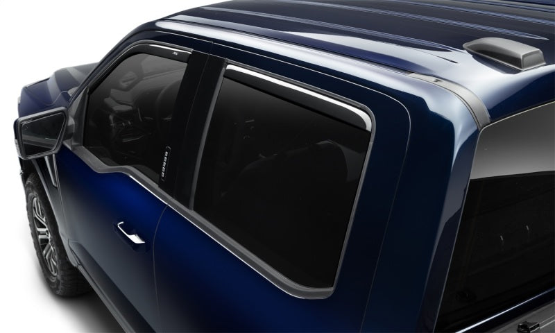 AVS 15-18 Ford F-150 Supercrew Ventvisor In-Channel Front & Rear Window Deflectors 4pc - Smoke - Striker Modified