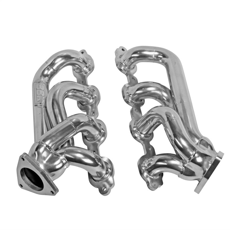 BBK 14-18 GM Truck 5.3/6.2 1 3/4in Shorty Tuned Length Headers - Polished Silver Ceramic - Striker Modified