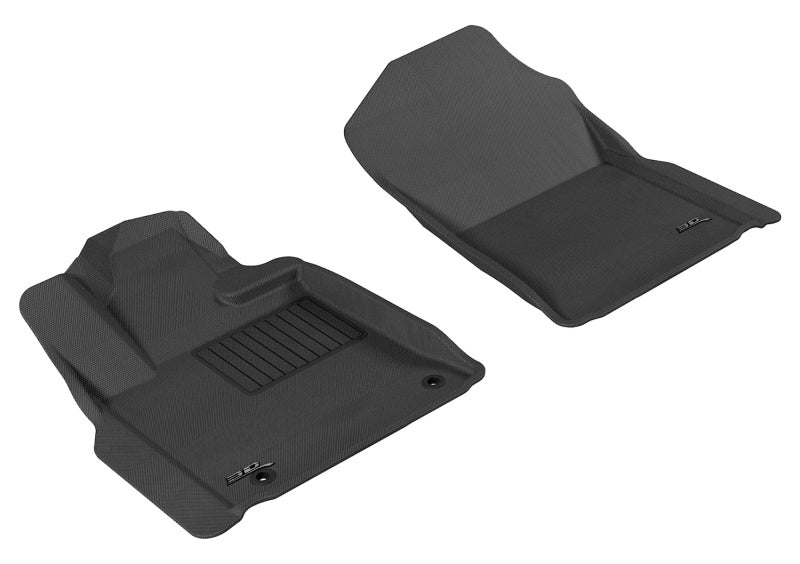 3D MAXpider 2012-2020 Toyota Tundra Reg/DBL/Crewmax/Sequoia Kagu 1st Row Floormat - Black - Striker Modified