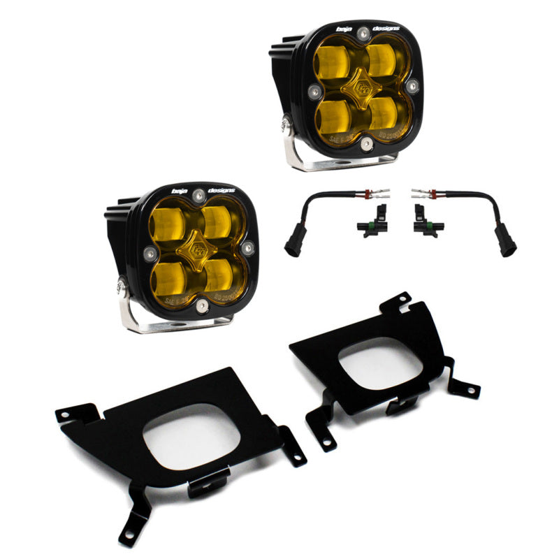 Baja Designs 2019+ Chevy Silverado 1500/2500/2500 HD SAE Amber Fog Pocket Kit - Striker Modified