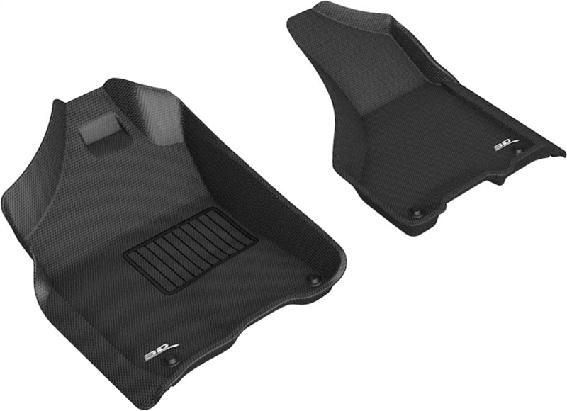 3D MAXpider 2012-2020 Dodge Ram 1500 Crew/2500/3500 Crew/Mega Kagu 1st Row Floormat - Black - Striker Modified