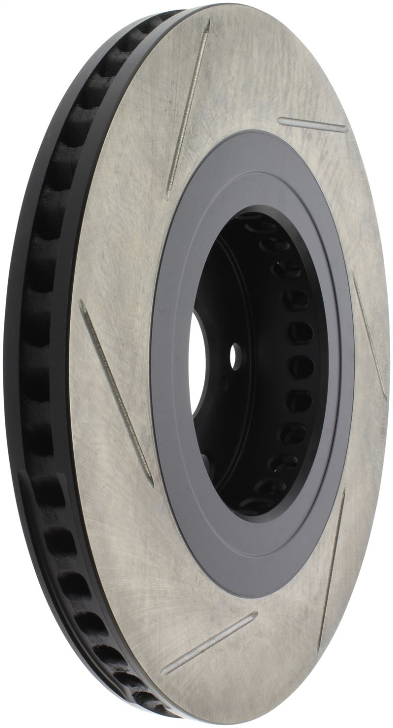 StopTech Power Slot 06 Lexus GS430 / 07-08 Lexus GS350/GS450H / 06-10 IS350 Slotted Left Front Roto - Striker Modified