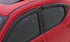 AVS 19-22 Mazda 3 Hatchback Ventvisor Outside Mount Window Deflectors 4pc - Smoke - Striker Modified