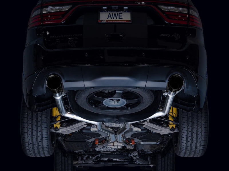 AWE Tuning 18-23 Dodge Durango SRT & Hellcat Track Edition Exhaust - Diamond Black Tips - Striker Modified