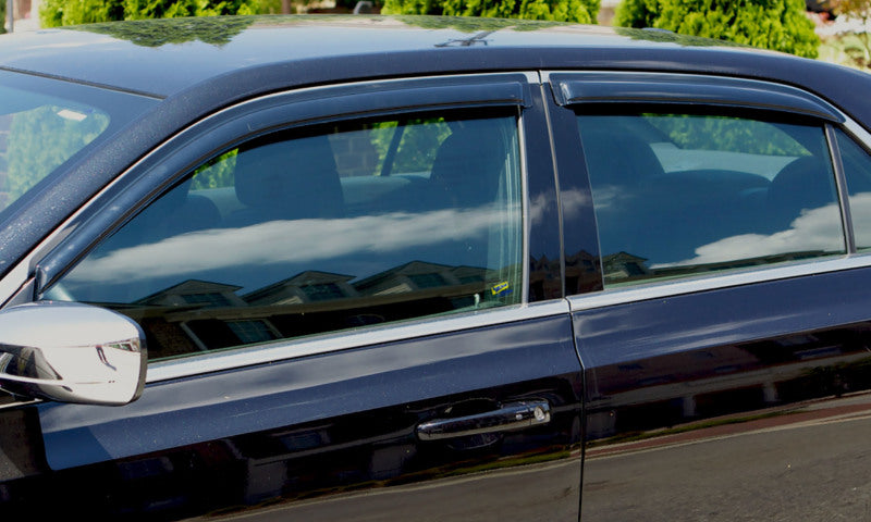 AVS 19-22 Mazda 3 Hatchback Ventvisor Outside Mount Window Deflectors 4pc - Smoke - Striker Modified