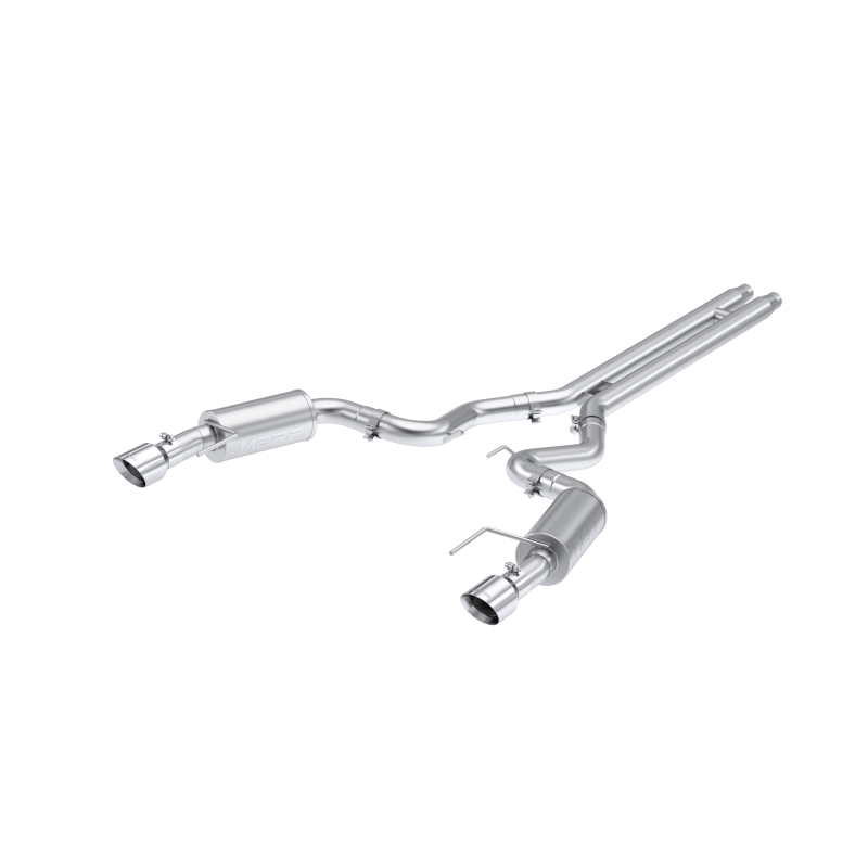 MBRP 2024 Ford Mustang GT S650, 5.0  Aluminized Steel 3in Cat-Back Dual Split Rear (Street) - Striker Modified