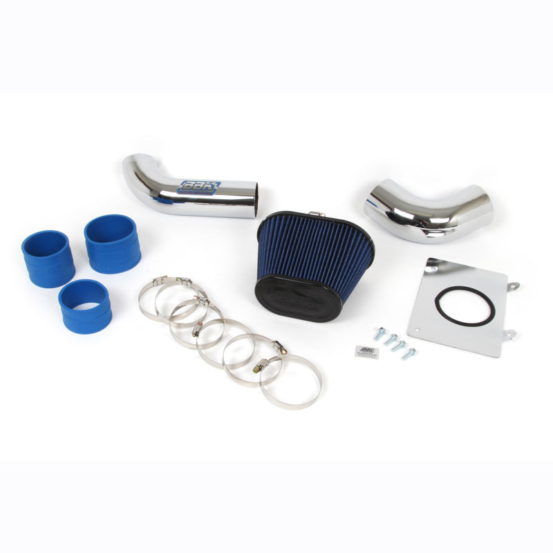 BBK 86-93 Mustang 5.0 Cold Air Intake Kit - Fenderwell Style - Chrome Finish - Striker Modified
