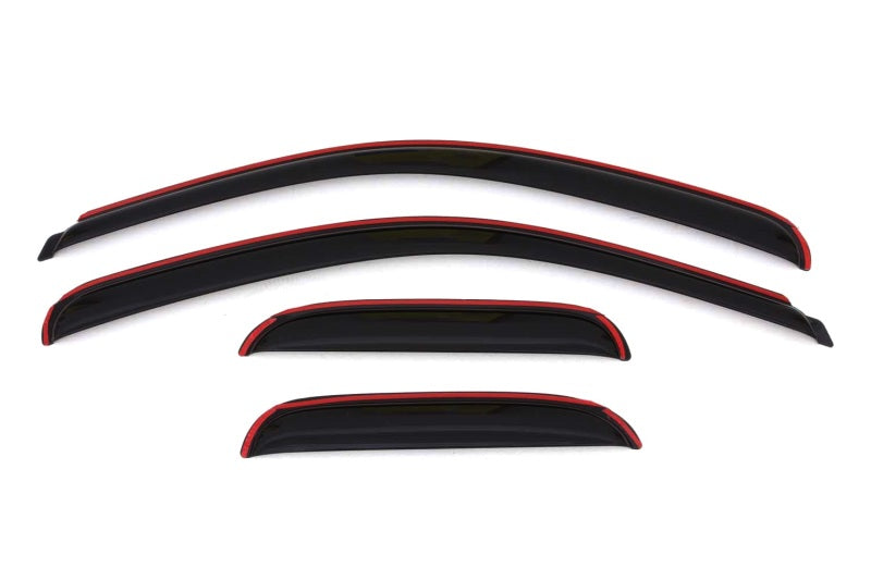 AVS 07-13 Chevy Silverado 1500 Ext. Cab Ventvisor Front & Rear Window Deflectors 4pc - Smoke - Striker Modified