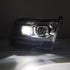 AlphaRex 09-18 Dodge Ram 2500 LUXX LED Proj Headlights Plank Style Blk w/Activ Light/Seq Signal/DRL - Striker Modified