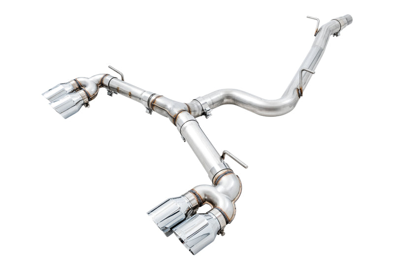 AWE Tuning Mk7 Golf R Track Edition Exhaust w/Chrome Silver Tips 102mm - Striker Modified