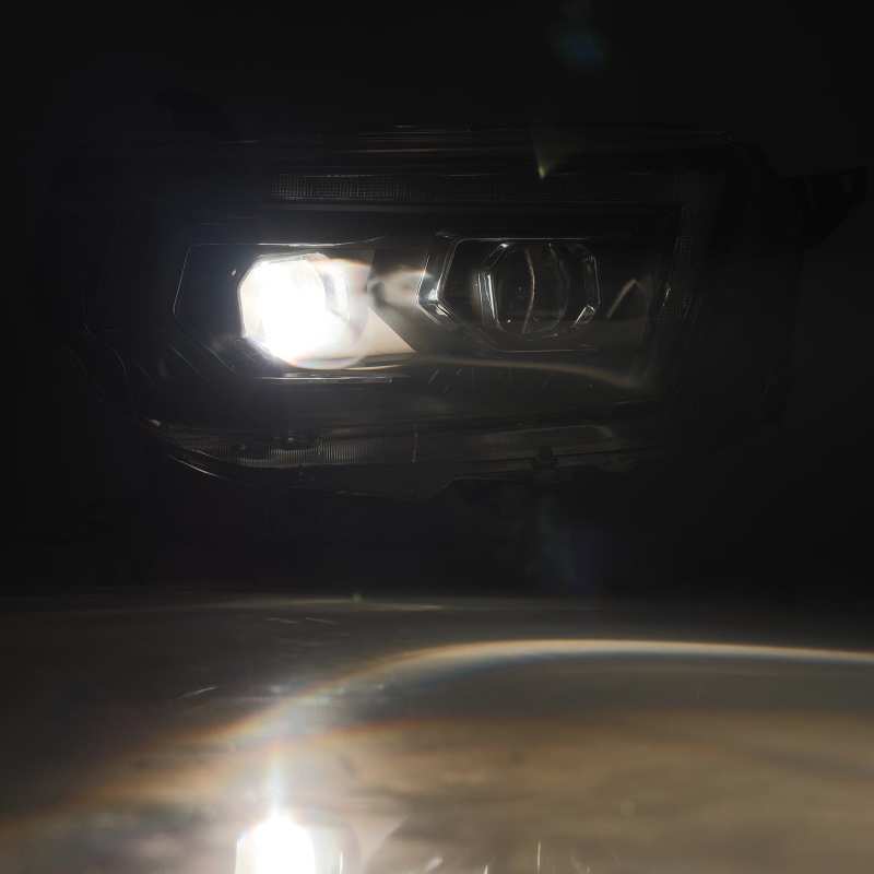 AlphaRex 10-13 Toyota 4Runner PRO-Series Proj Headlights Plank Style Alpha Blk w/Seq Signal/DRL - Striker Modified