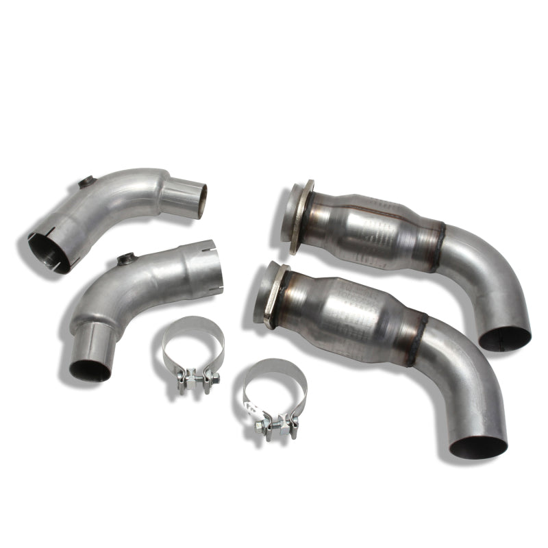 BBK 15-20 Ford Mustang GT 3in Short Mid Pipe Kit w/Cats (Use LT Header 1633/16330/1856/18560) - Striker Modified