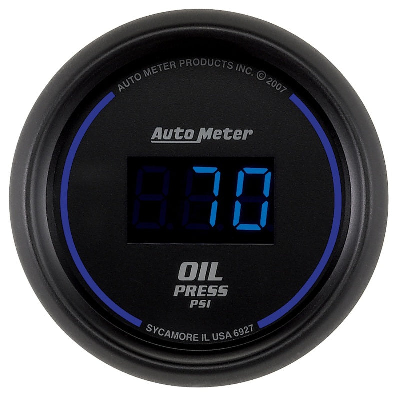 Autometer Cobalt Digital 52.4mm Black 0-100psi Oil Pressure Gauge - Striker Modified